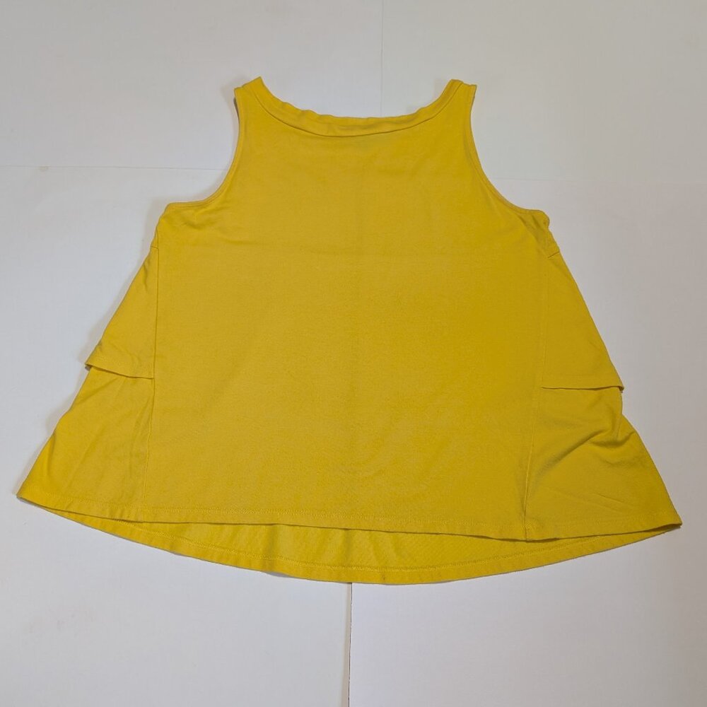 Ann Taylor Loft Women's Sleeveless Tank Top Vibrant Yellow Tiered Back XS